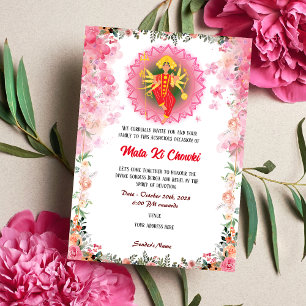 Mata Ki Chowki Goddess Durga Jagrata Einladung