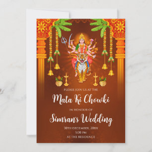 Mata Rani lädt & Mata ki Chowki Einladung