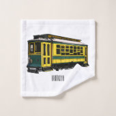 Mata Troley Cartoon Illustration Badhandtuch Set (Waschlappen)