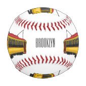 Mata Troley Cartoon Illustration Baseball (Vorderseite)