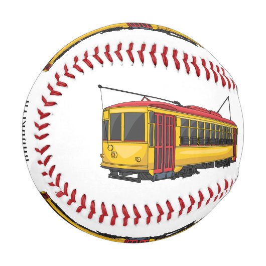 Mata Troley Cartoon Illustration Baseball (Vorderseite Links)