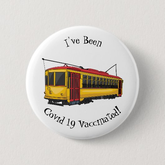 Mata Troley Cartoon Illustration Button (Vorderseite)