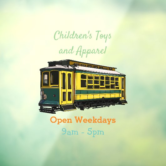 Mata Troley Cartoon Illustration Fensteraufkleber (Blatt 3)