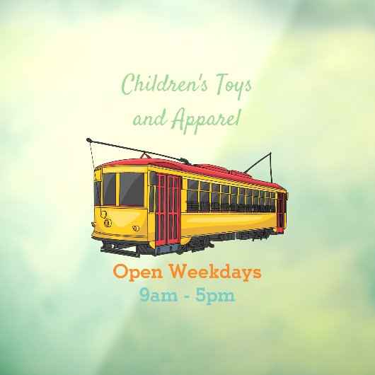 Mata Troley Cartoon Illustration Fensteraufkleber (Blatt 3)