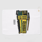Mata Troley Cartoon Illustration Golfhandtuch (Horizontal)