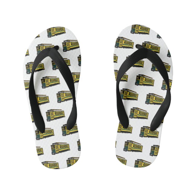 Mata Troley Cartoon Illustration Kinderbadesandalen (Fußbett)