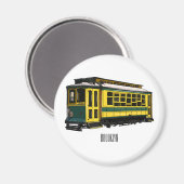 Mata Troley Cartoon Illustration Magnet (Vorderseite/Rückseite)