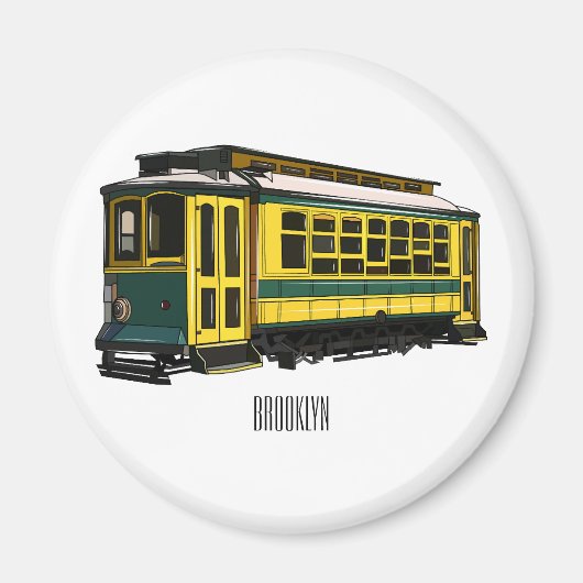 Mata Troley Cartoon Illustration Magnet (Vorne)