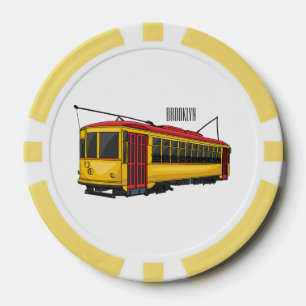 Mata Troley Cartoon Illustration Pokerchips