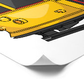 Mata Troley Cartoon Illustration Poster (Ecke)