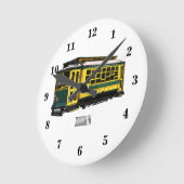 Mata Troley Cartoon Illustration Runde Wanduhr (Winkel)