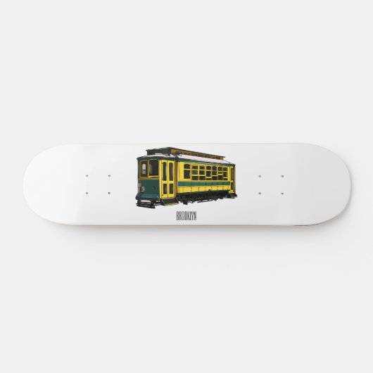 Mata Troley Cartoon Illustration Skateboard (Horizontal)