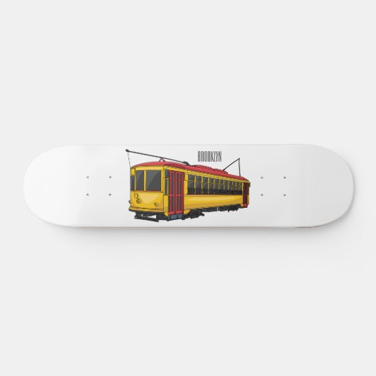 Mata Troley Cartoon Illustration Skateboard (Horizontal)