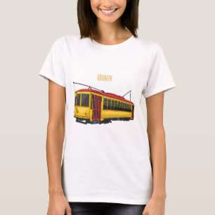 Mata Troley Cartoon Illustration T-Shirt