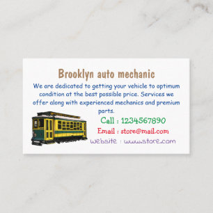 Mata Troley Cartoon Illustration Visitenkarte