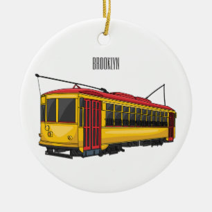 Mata-Trolley-Cartoon-Illustration Keramik Ornament