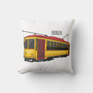 Mata-Trolley-Cartoon-Illustration Kissen