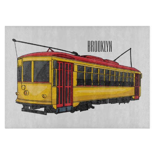Mata trolley cartoon illustration  schneidebrett (Vorderseite)