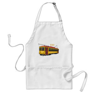 Mata-Trolley-Cartoon-Illustration Schürze