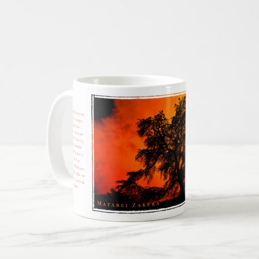 Matabei-Zakura Weeping Cherry Tree Kaffeetasse (Vorderseite Links)