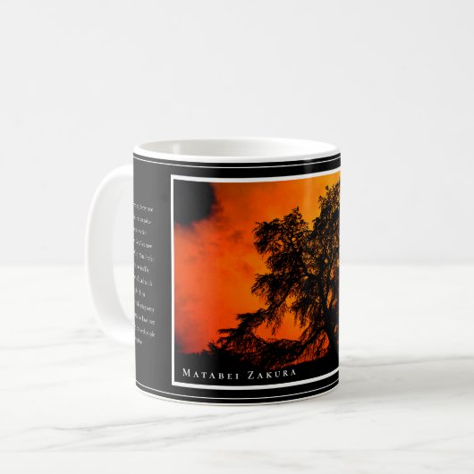 Matabei-Zakura Weeping Cherry Tree Kaffeetasse (Vorderseite Links)