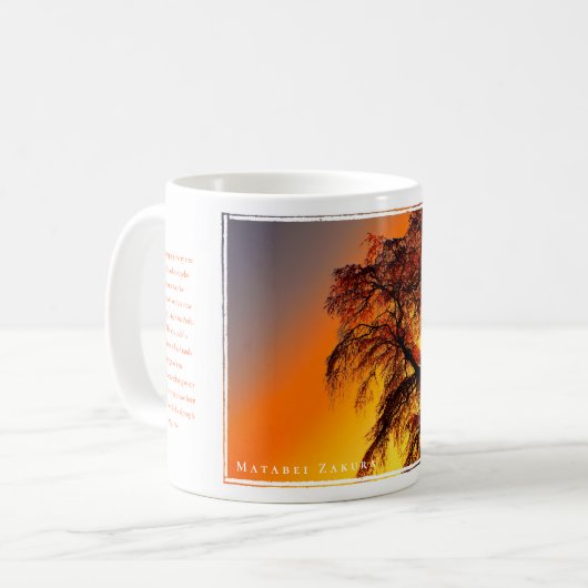Matabei-Zakura Weeping Cherry Tree Kaffeetasse (Vorderseite Links)