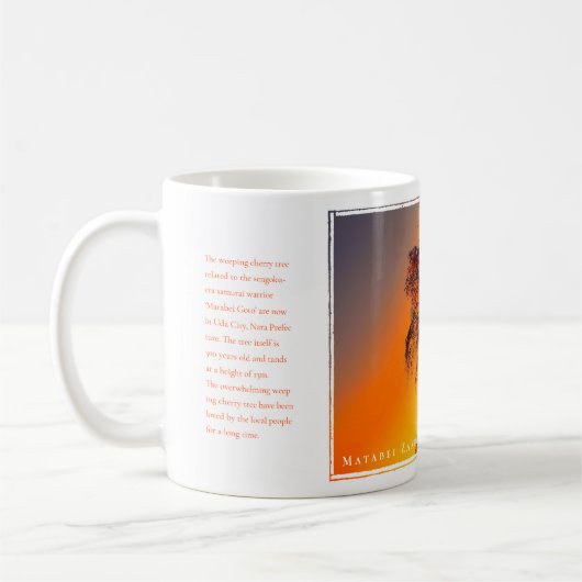 Matabei-Zakura Weeping Cherry Tree Kaffeetasse (Links)