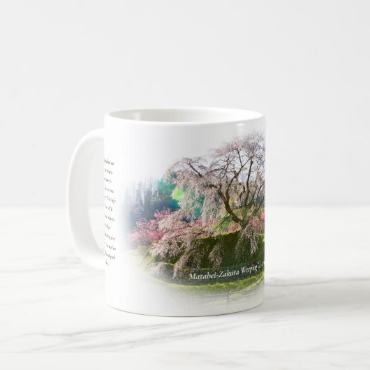 Matabei-Zakura Weeping Cherry Tree Kaffeetasse (Vorderseite Links)