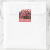 Matabei-Zakura: Weeping Cherry Tree Quadratischer Aufkleber (Tasche)