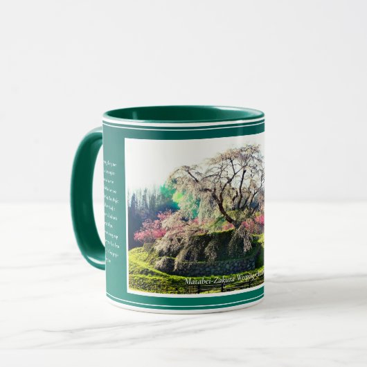 Matabei-Zakura Weeping Cherry Tree Tasse (Vorderseite Links)