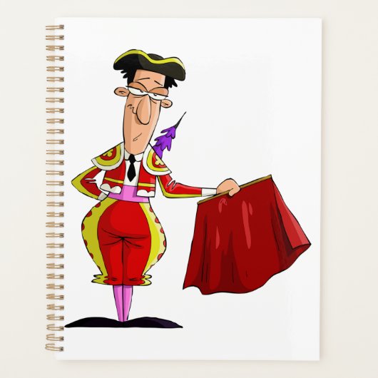 Matador mit rotem Cape spanischer Stierkämpfer Planer (Vorderseite)