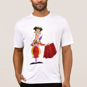 Matador mit rotem Cape Spanischer Stierkämpfer T-Shirt