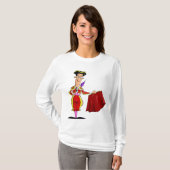 Matador mit rotem Cape spanischer Stierkämpfer T-Shirt (Vorne ganz)