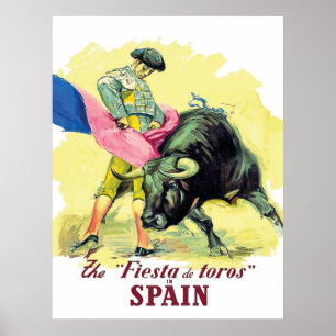 Matador, Stierkampf, Fiesta de toros, Spanien Poster