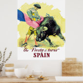 Matador, Stierkampf, Fiesta de toros, Spanien Poster (Küche)