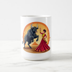 Matador Stierkämpfer Spanierin in traditioneller K Kaffeetasse