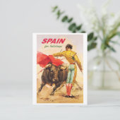 Matador und Bull. Stierkampf. Spanien für Ferien Postkarte (Stehend Vorderseite)