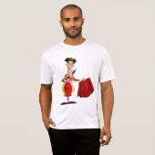 Matador with Red Cape Spanish Bullfighter T-Shirt (Vorne ganz)