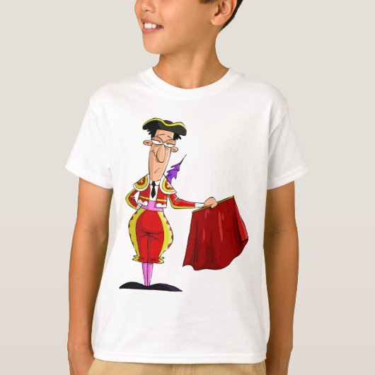 Matador with Red Cape Spanish Bullfighter T-Shirt (Vorderseite)