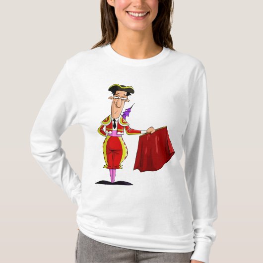 Matador with Red Cape Spanish Bullfighter T-Shirt (Vorderseite)