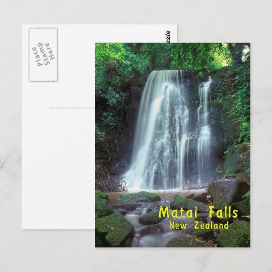 Matai Falls Postkarte (Vorne/Hinten)
