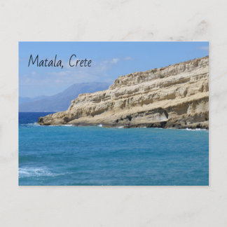 Matala Cliff Caves Postkarte