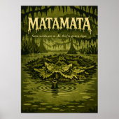 Matamata Swamp Creature Retro Art Poster (Vorne)