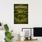 Matamata Swamp Creature Retro Art Poster (Heimbüro)