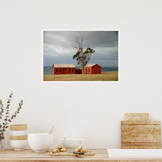 Matanaka Farm Gebäude Privy Schoolhouse Poster (Küche)