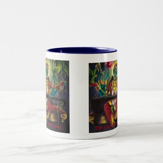 Matangi Coffee Cups (Devi of Knowledge) Zweifarbige Tasse (Mittel)