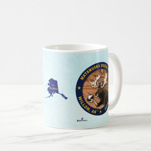 Matanuska-Elchmilch Kaffeetasse (VorderseiteRechts)