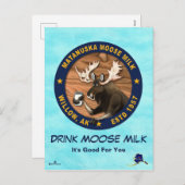 Matanuska Elsenmilch Feiertagspostkarte (Vorne/Hinten)