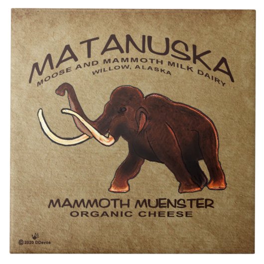 Matanuska Mammoth Münster Cheese Fliese (Vorderseite)