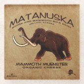 Matanuska Mammoth Münster Cheese Glasuntersetzer (Vorderseite)